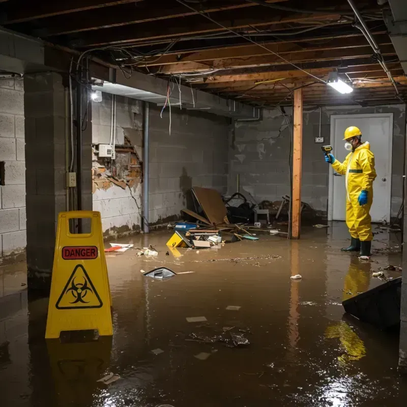 Flooded Basement Electrical Hazard in Fruitland, MD Property